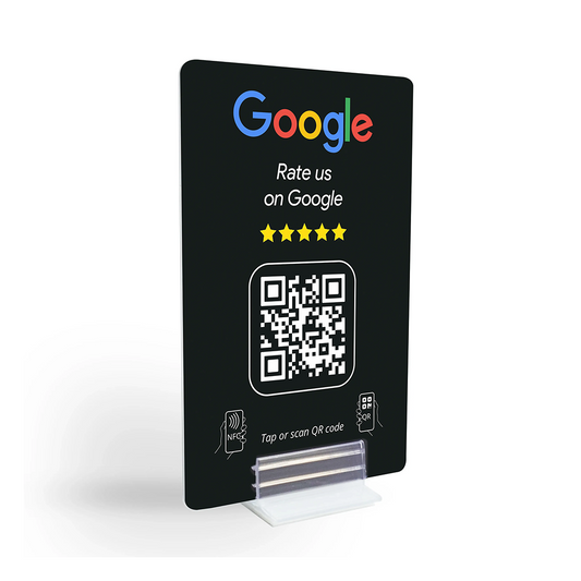 Google Review Booster - NFC / QR code display - review card
