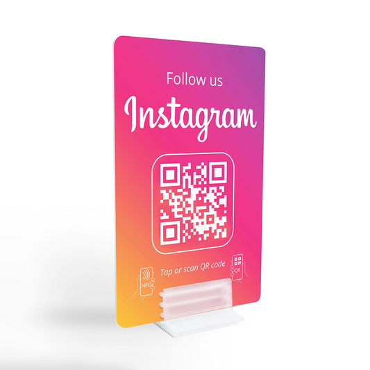 Instagram Booster Card - NFC/QR code display for instant follower growth