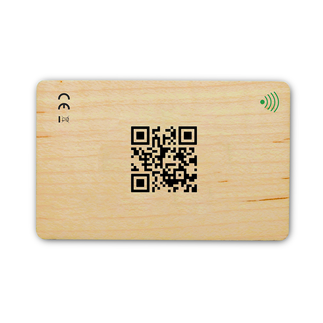 Custom wood card - Digital business card