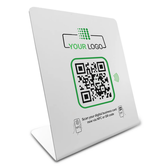 Custom display stand - digital business card NFC 14,5x17cm
