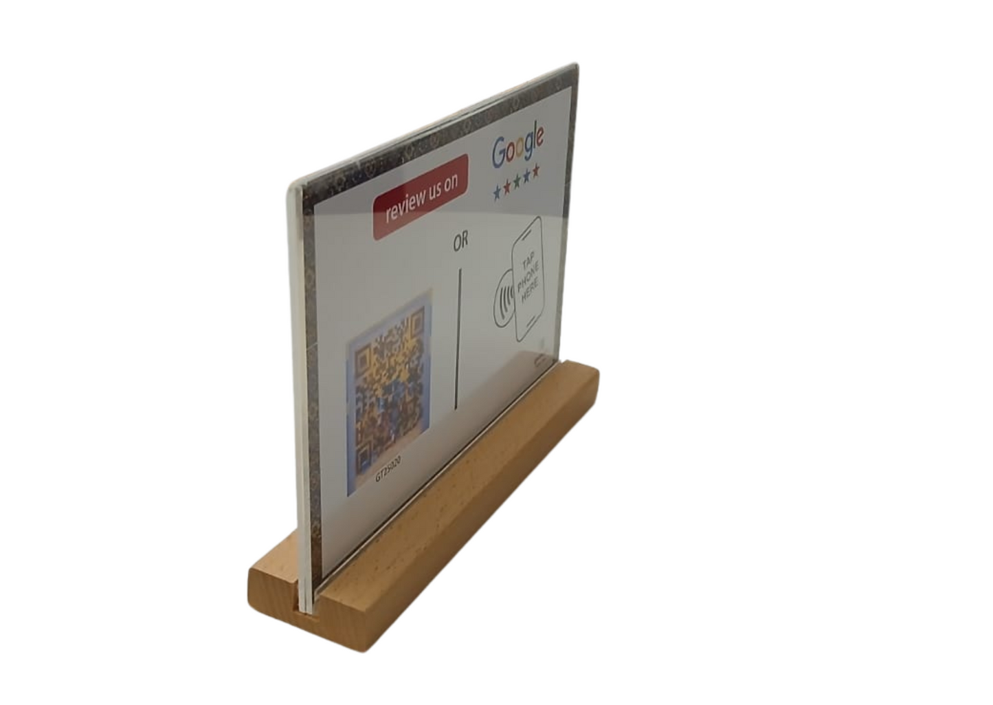 Google Review Booster - NFC / QR code display - review card A5 size