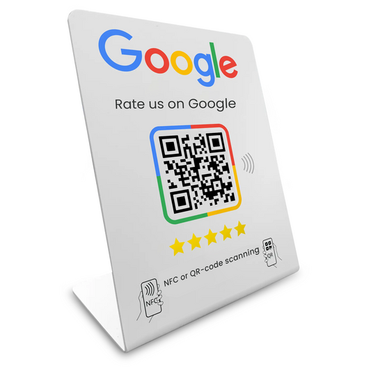 Google Review Booster - NFC / QR code display - review card