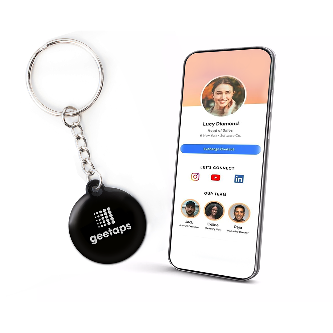 Geetaps keychain black - Digital business card