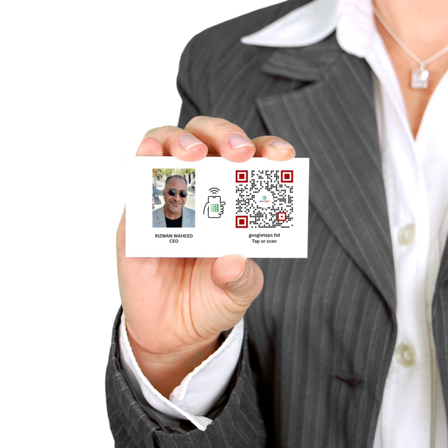 Geetaps Smart Card – NFC & QR Digital Business Card (Customisable)